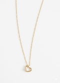 Collar Corazón Abierto con Zirconia Enchapado en Oro