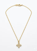 Collar Flor de Trébol con Zirconias Enchapado en Oro