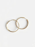 Aros Enchapado en Oro Argolla Lisa 20 mm