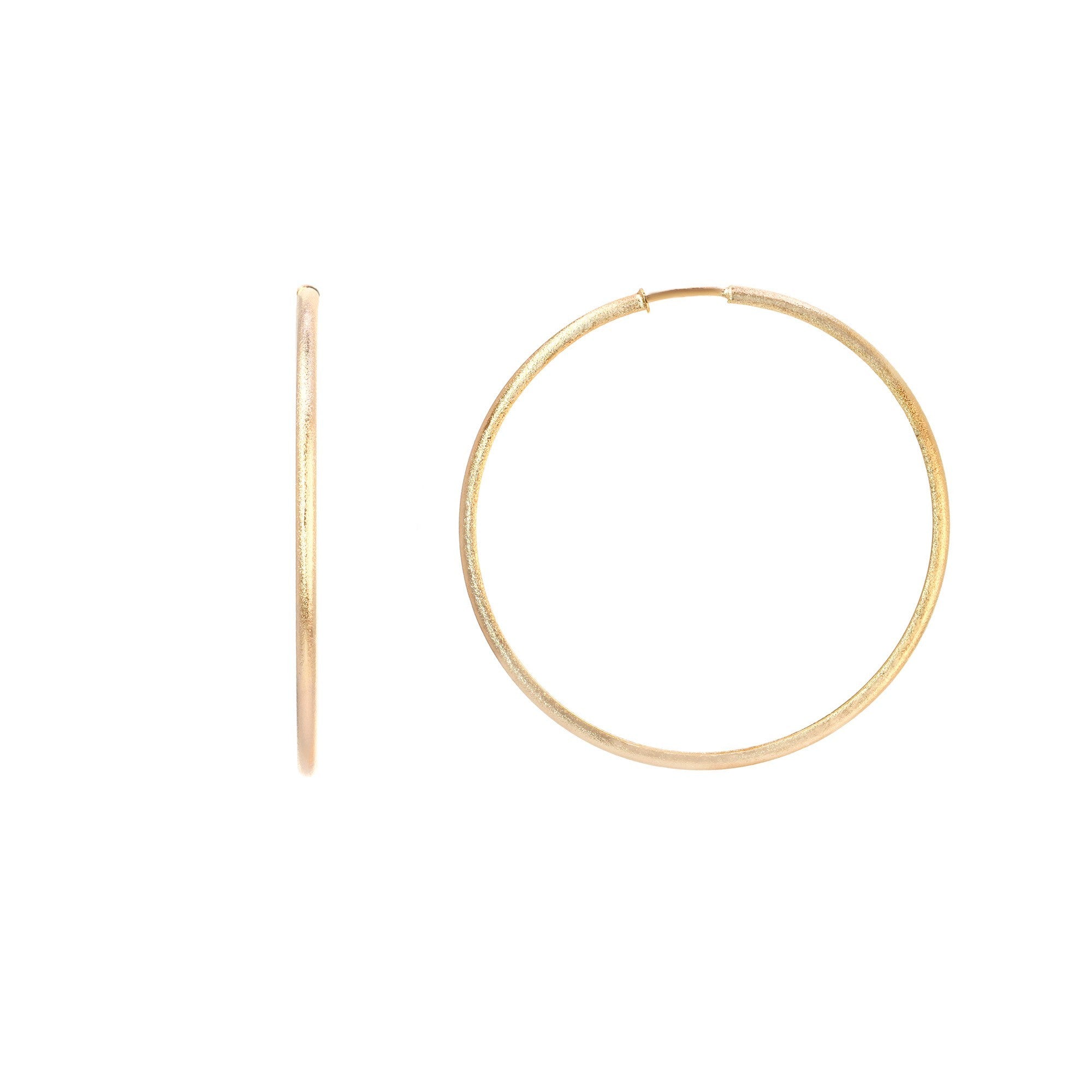 Aros Enchapado en Oro Argolla Lisa 30 mm