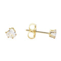 Aros Micro Corazón con Circón Enchapados en Oro 3 mm - Ear Stacking